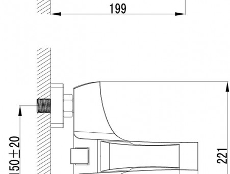 Смеситель для Ванны с Душем «Lemark» Unit, Хром (LM4502C)