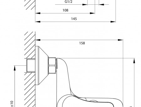 Смеситель для Ванны с Душем «Rossinka» A, Хром (A35-30)