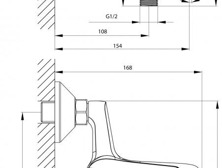 Смеситель для Ванны с Душем «Rossinka» D, Хром (D40-30)