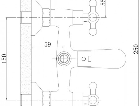 Смеситель для Ванны с Душем «Rossinka» G, Хром (G02-83)