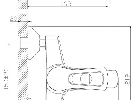 Смеситель для Ванны с Душем «Rossinka» T, Хром (T40-31)