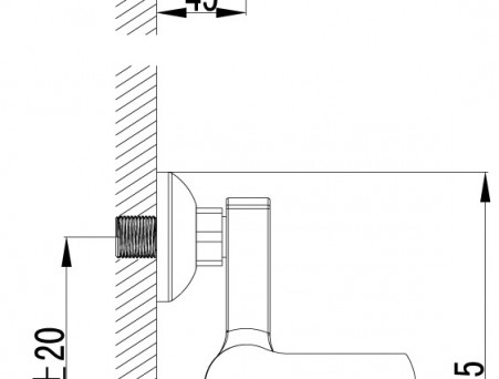 Смеситель для Душа «Lemark» Plus Grace, Хром (LM1503C)