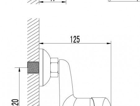 Смеситель для Душа «Lemark» Pramen, Хром (LM3303C)
