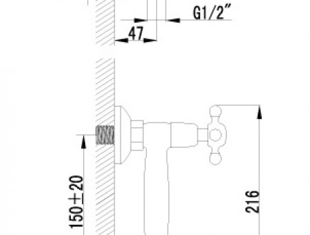 Смеситель для Душа «Lemark» Vintage, Бронза (LM2803B)