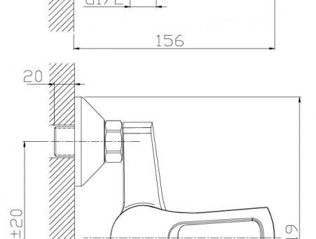 Смеситель для Душа «Rossinka» T, Хром (T40-41)