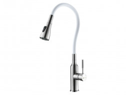 Смеситель для Кухонной Мойки «Lemark» Expert, Сталь, Белый (LM5082S-White)