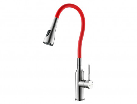 Смеситель для Кухонной Мойки «Lemark» Expert, Сталь, Красный (LM5082S-Red)