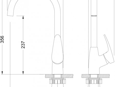 Смеситель для Кухонной Мойки «Lemark» Linara, Хром (LM0405C)