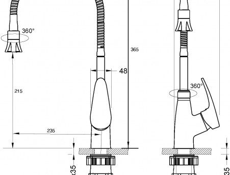 Смеситель для Кухонной Мойки «Lemark» Linara, Хром (LM0413C)
