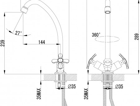 Смеситель для Кухонной Мойки «Lemark» Partner, Хром (LM6544C)