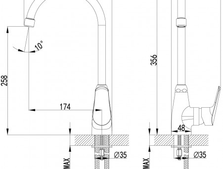 Смеситель для Кухонной Мойки «Lemark» Partner, Хром (LM6555C)