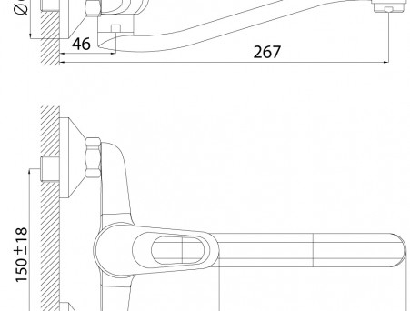Смеситель для Кухонной Мойки «Rossinka» B, Хром (B35-24)
