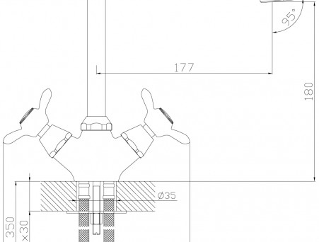 Смеситель для Кухонной Мойки «Rossinka» Q, Хром (Q02-72)