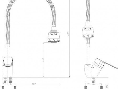 Смеситель для Кухонной Мойки «Rossinka» S, Хром (S35-26)