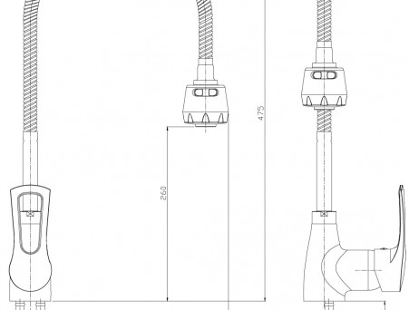 Смеситель для Кухонной Мойки «Rossinka» T, Хром (T40-26)