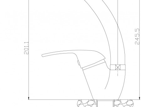 Смеситель для Кухонной Мойки «Rossinka» Y, Хром (Y40-23U)
