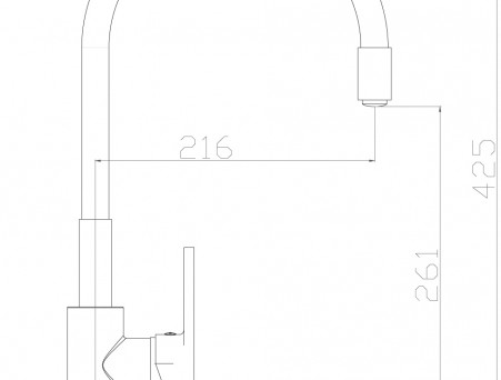 Смеситель для Кухонной Мойки «Rossinka» Z, Красный, Хром (Z35-35U-Red)