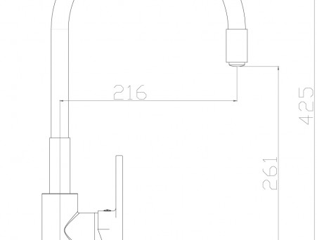 Смеситель для Кухонной Мойки «Rossinka» Z, Оранжевый, Хром (Z35-35U-Orange)