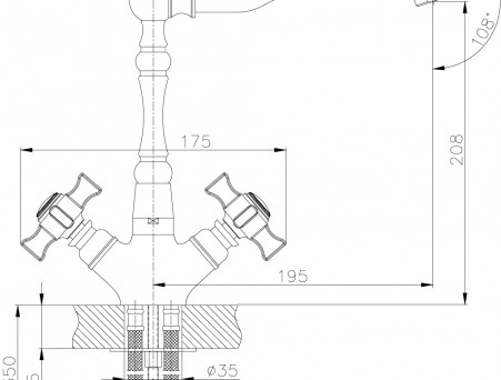 Смеситель для Кухонной Мойки «Rossinka» Z, Хром (Z02-72)