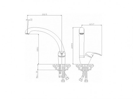 Смеситель для Кухонной Мойки «Rossinka», Бежевый (Y35-23)