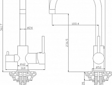 Смеситель для Кухонной Мойки «Rossinka», Белый (Z35-28)