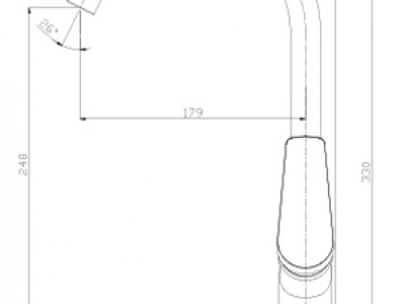 Смеситель для Кухонной Мойки «Rossinka», Серый (S35-23-Gray)