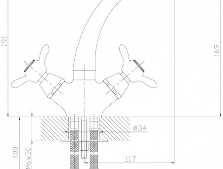 Смеситель для Кухонной Мойки «Rossinka», Хром (Q02-64)