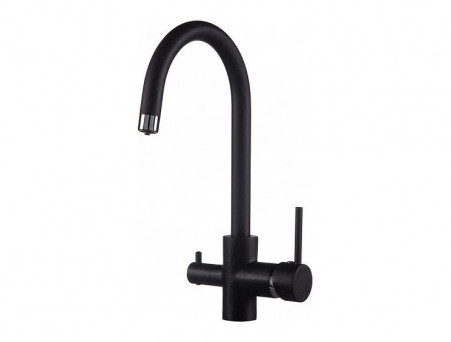 Смеситель для Кухонной Мойки «Rossinka», Черный (Z35-28)