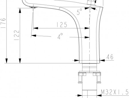 Смеситель для Раковины «Lemark» Bellario, Хром (LM6806C)