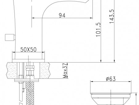 Смеситель для Раковины «Lemark» Contest с Донным Клапаном, Белый, Хром (LM5806CW)