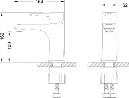 Смеситель для Раковины «Lemark» Evitta, Хром (LM0506C)