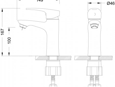 Смеситель для Раковины «Lemark» Linara, Хром (LM0406C)