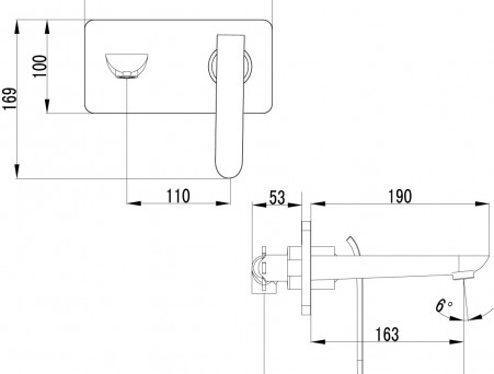 Смеситель для Раковины «Lemark» Melange с Внутренней Частью, Белый, Хром (LM4926CW)