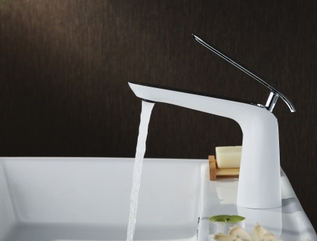 Смеситель для Раковины «Lemark» Melange, Белый, Хром (LM4906CW)