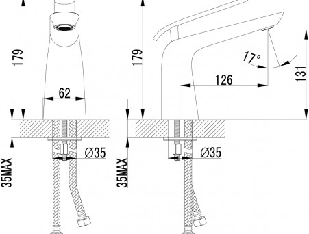 Смеситель для Раковины «Lemark» Melange, Белый, Хром (LM4906CW)