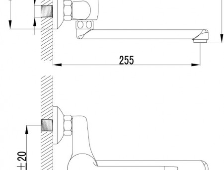 Смеситель для Раковины «Lemark» Project, Хром (LM4611C)