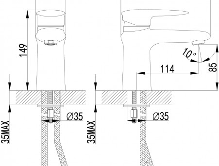 Смеситель для Раковины «Lemark» Status, Хром (LM4406C)