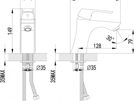 Смеситель для Раковины «Lemark» Unit, Хром (LM4506C)