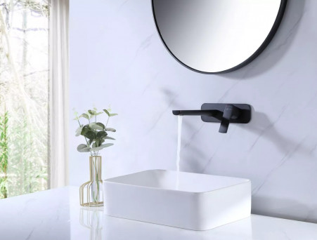 Смеситель для Раковины «Lemark» Ursus с Внутренней Частью, Черный (LM7226BL)