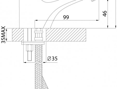 Смеситель для Раковины «Rossinka» D, Хром (D40-11)