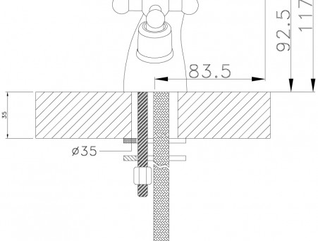 Смеситель для Раковины «Rossinka» G, Хром (G02-61)