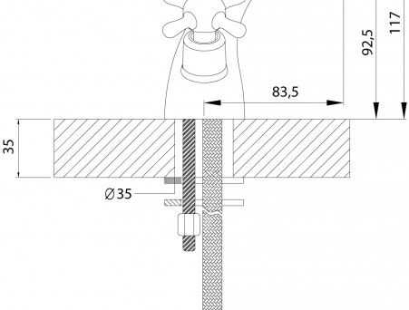 Смеситель для Раковины «Rossinka» H, Хром (H02-61R)