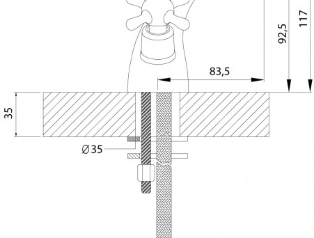 Смеситель для Раковины «Rossinka» H, Хром (H02-61)