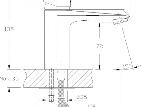 Смеситель для Раковины «Rossinka» RS28, Хром (RS28-11)