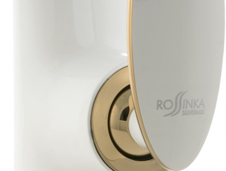 Смеситель для Раковины «Rossinka» RS30 с Донным Клапаном, Белый, Золото (RS30-11W)