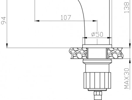 Смеситель для Раковины «Rossinka» RS50, Хром (RS50-12)