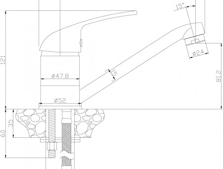 Смеситель для Раковины «Rossinka» Y, Хром (Y40-22)