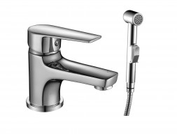 Смеситель для Раковины с Гигиеническим Душем «Rossinka» S, Хром (S35-15)