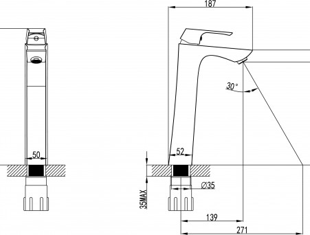 Смеситель для Раковины-чаши «Lemark» Unit, Хром (LM4509C)