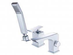 Смеситель на Борт Ванны «Lemark» Contest, Белый, Хром (LM5845CW)
